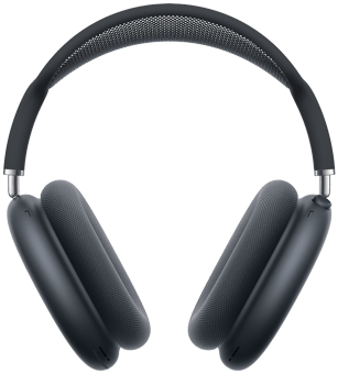 Parte da frente dos fones de ouvido AirPods Max 2 na cor meia-noite