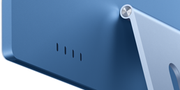 Imagem da parte de trás do iMac e das portas Thunderbolt.