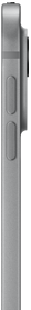 Lateral do iPad Pro prateado, design fino, estrutura de alumínio, botões de volume e o sistema de câmera Pro