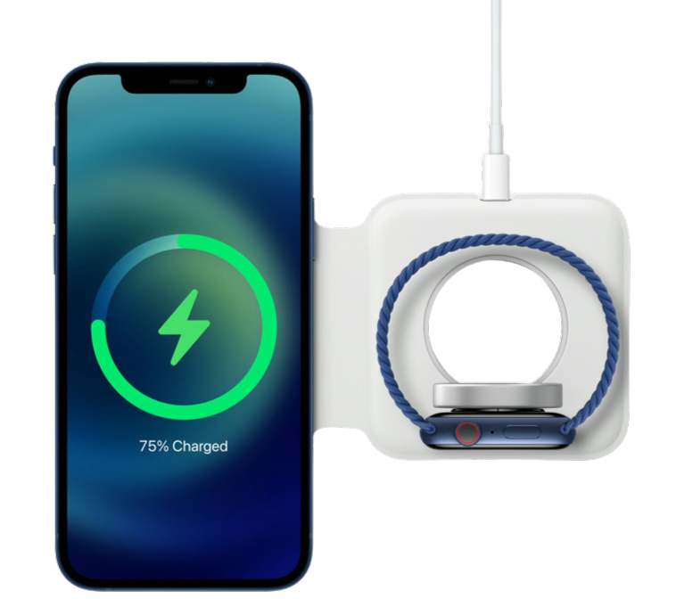 Carregador MagSafe Duo no iPhone 12