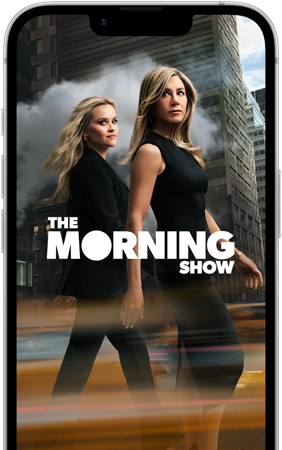 A tela do iPhone 17e mostrando a série The Morning Show do Apple TV