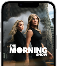 A tela do iPhone 17e mostrando a série The Morning Show do Apple TV