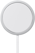 Parte da frente de um carregador MagSafe com cabo