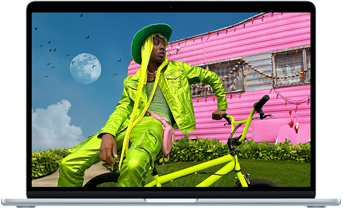MacBook Air mostrando a tela Liquid Retina
