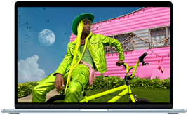 MacBook Air mostrando a tela Liquid Retina