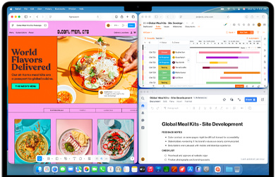 MacBook Air com vários apps abertos