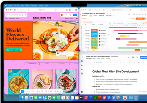 MacBook Air com vários apps abertos
